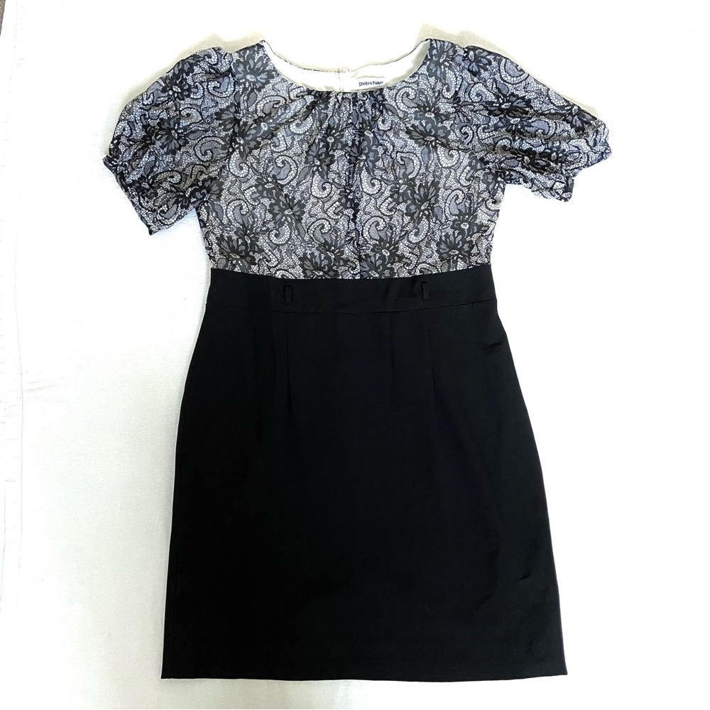 EUC Shelby & Palmer dress size 16 black & white